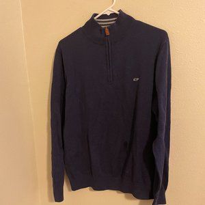 Vineyard Vines Men's 3/4 zip Navy Pullover in Large